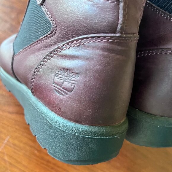 Timberland Girls Tall Purple and Black Leather Lace Up Boots- Size 5 - Picture 6 of 11